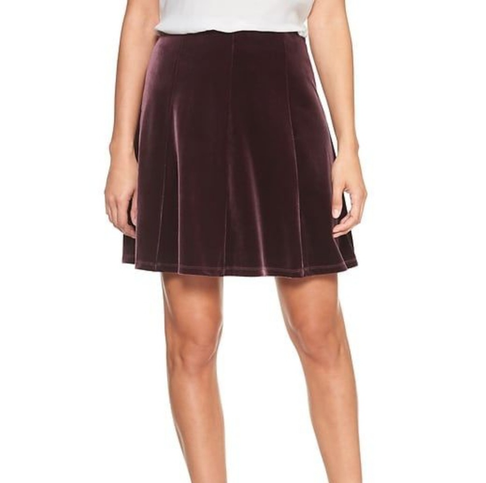 GAP Velvet A Line Mini Skirt